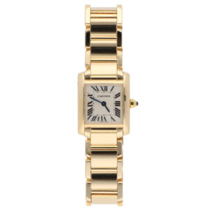 Vintage 20mm Cartier Tank Francaise Yellow Gold Watch