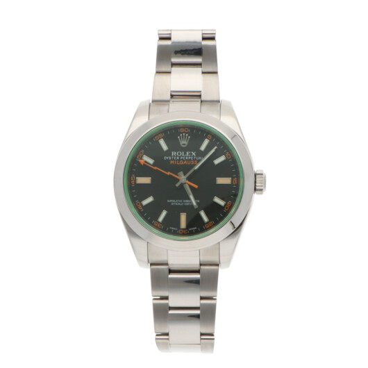 Vintage 2010 40mm Rolex Milguass Watch with Black Dial