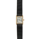 Vintage Cartier Tank Louis Yellow Gold Watch with White Dial