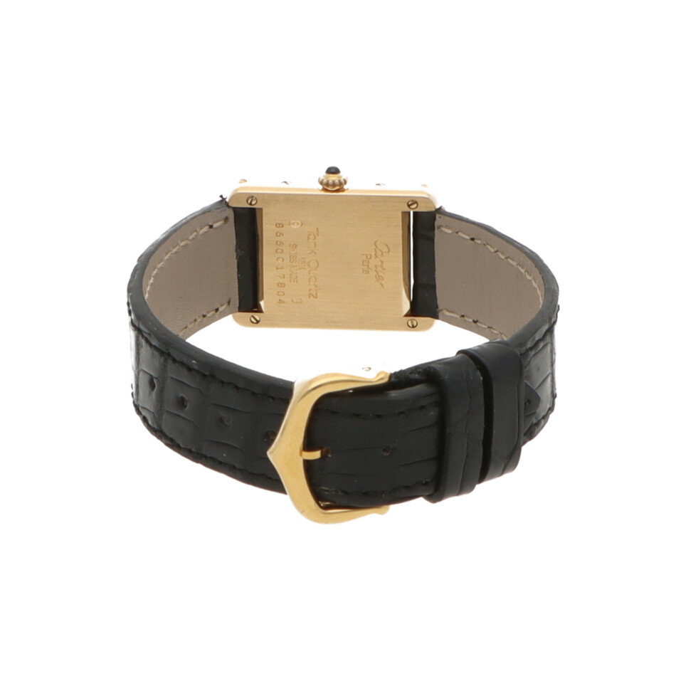 Vintage Cartier Tank Louis Yellow Gold Watch with White Dial