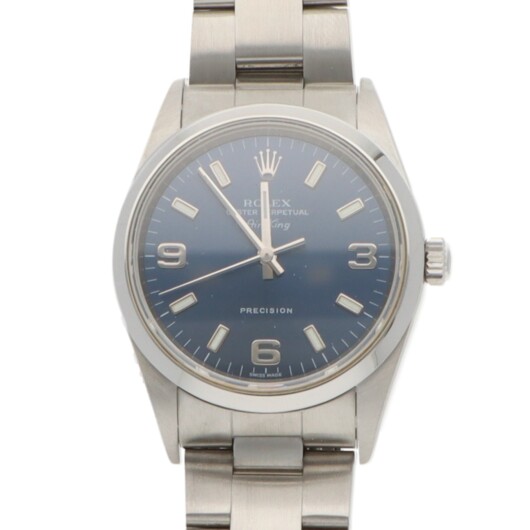 Vintage 2001 34mm Rolex Air-King Watch with Blue Dial