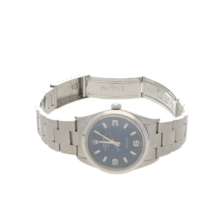 Vintage 2001 34mm Rolex Air-King Watch with Blue Dial