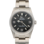 Viintage 2002 Rolex Explorer I Steel Watch with Black Dial