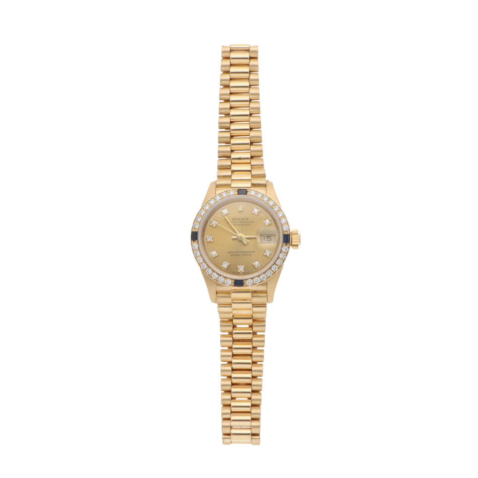 Vintage 1990 26mm Rolex Lady Datejust Yellow Gold Watch