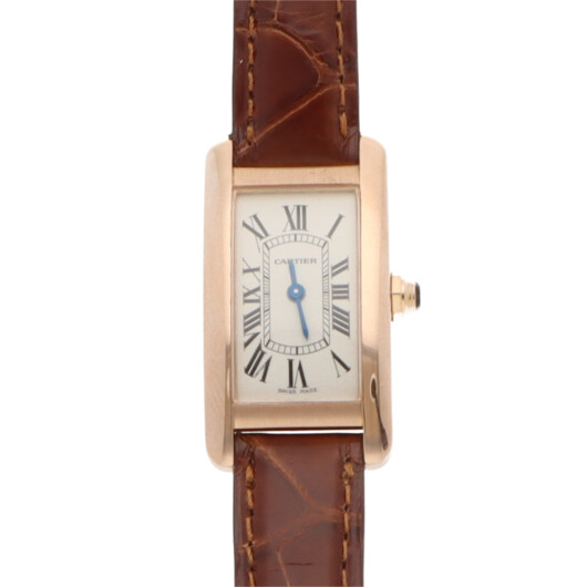Vintage 20mm Cartier Tank Americaine Rose Gold Watch