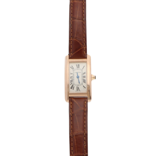 Vintage 20mm Cartier Tank Americaine Rose Gold Watch