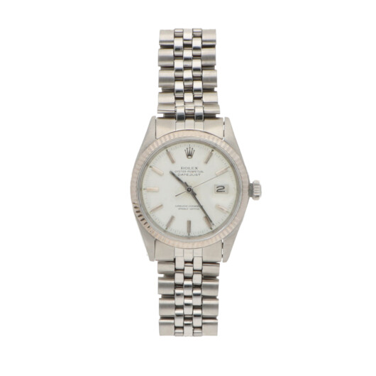 Vintage 1967 Rolex Datejust Steel and White Gold Watch