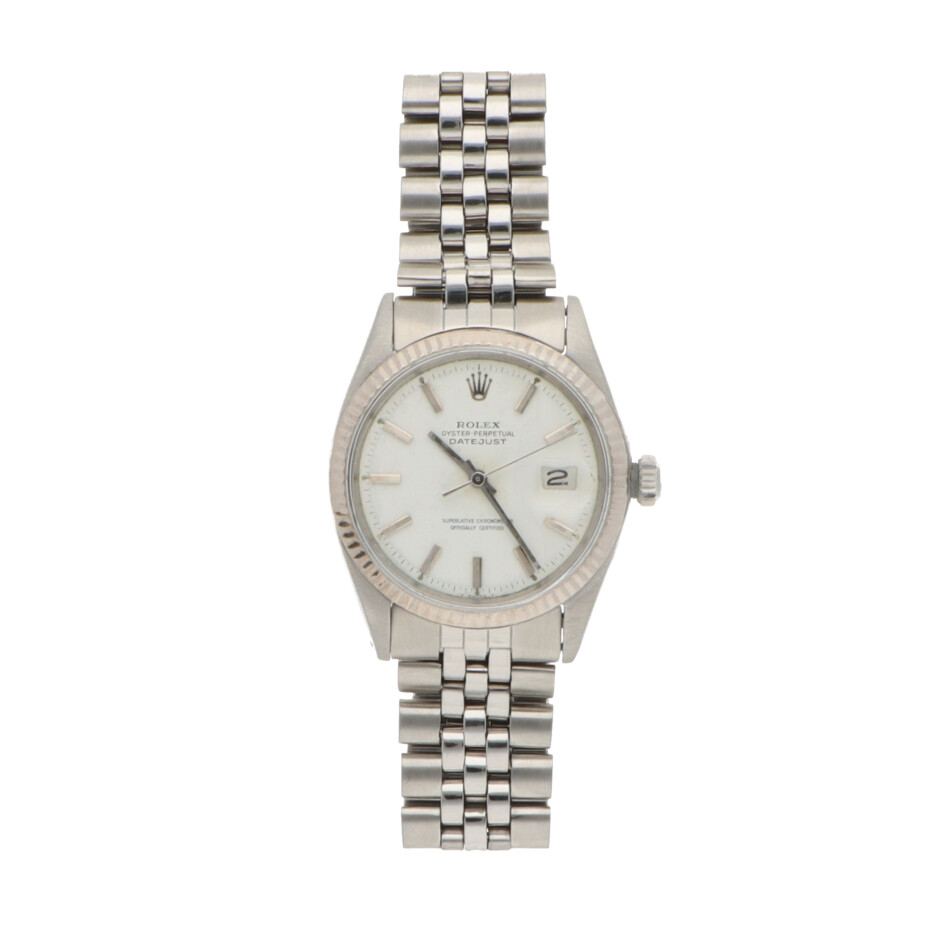 Vintage 1967 Rolex Datejust Steel and White Gold Watch