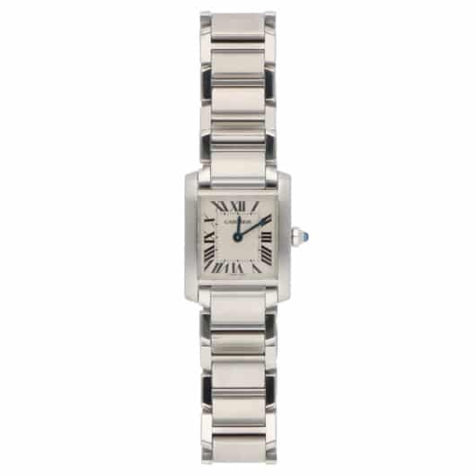 Vintage 24mm Cartier Tank Francaise Steel Watch with Ivory Dial