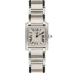 Vintage 24mm Cartier Tank Francaise Steel Watch with Ivory Dial