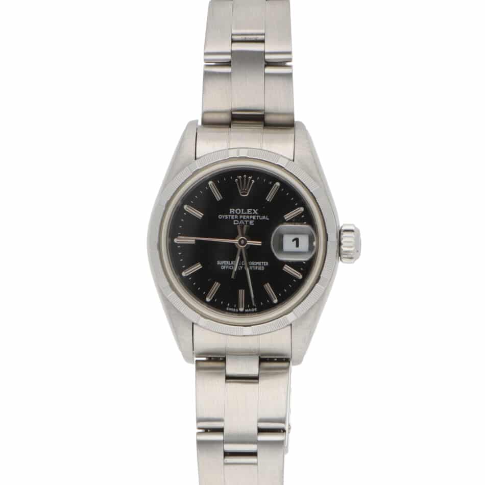 Vintage 1999 26mm Rolex Oyster Perpetual Date with Black Dial