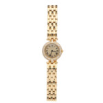 Vintage Cartier Vendome Gold Watch with Diamond Bezel