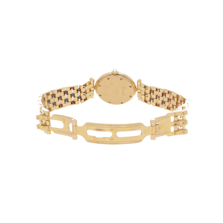 Vintage Cartier Vendome Gold Watch with Diamond Bezel