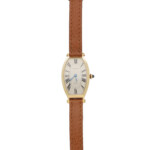 Vintage 22mm Cartier Tonneau Gold Watch with Paris Dial