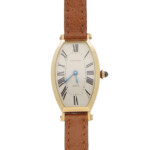 Vintage 22mm Cartier Tonneau Gold Watch with Paris Dial