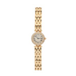 Vintage Cartier Vendome Gold Watch with Double Diamond Bezel