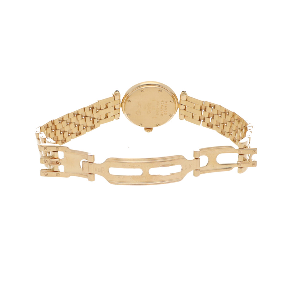 Vintage Cartier Vendome Gold Watch with Double Diamond Bezel