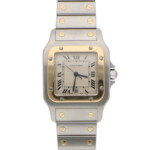 Vintage 29mm Cartier Santos Galbee Steel and Gold Watch
