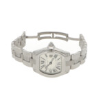Vintage 31mm Cartier Roadster Steel Watch with Silver Dial
