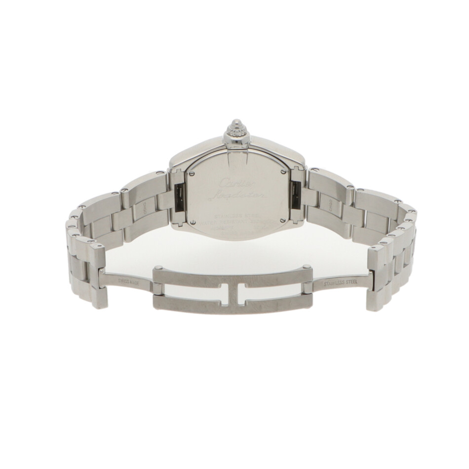 Vintage 31mm Cartier Roadster Steel Watch with Silver Dial