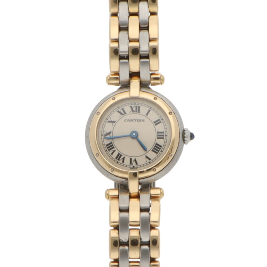 Vintage 24mm Cartier Vendome Steel and 3 row Gold Watch