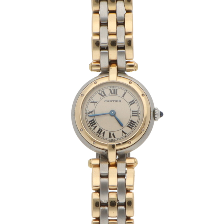 Vintage 24mm Cartier Vendome Steel and 3 row Gold Watch