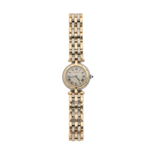 Vintage 24mm Cartier Vendome Steel and 3 row Gold Watch