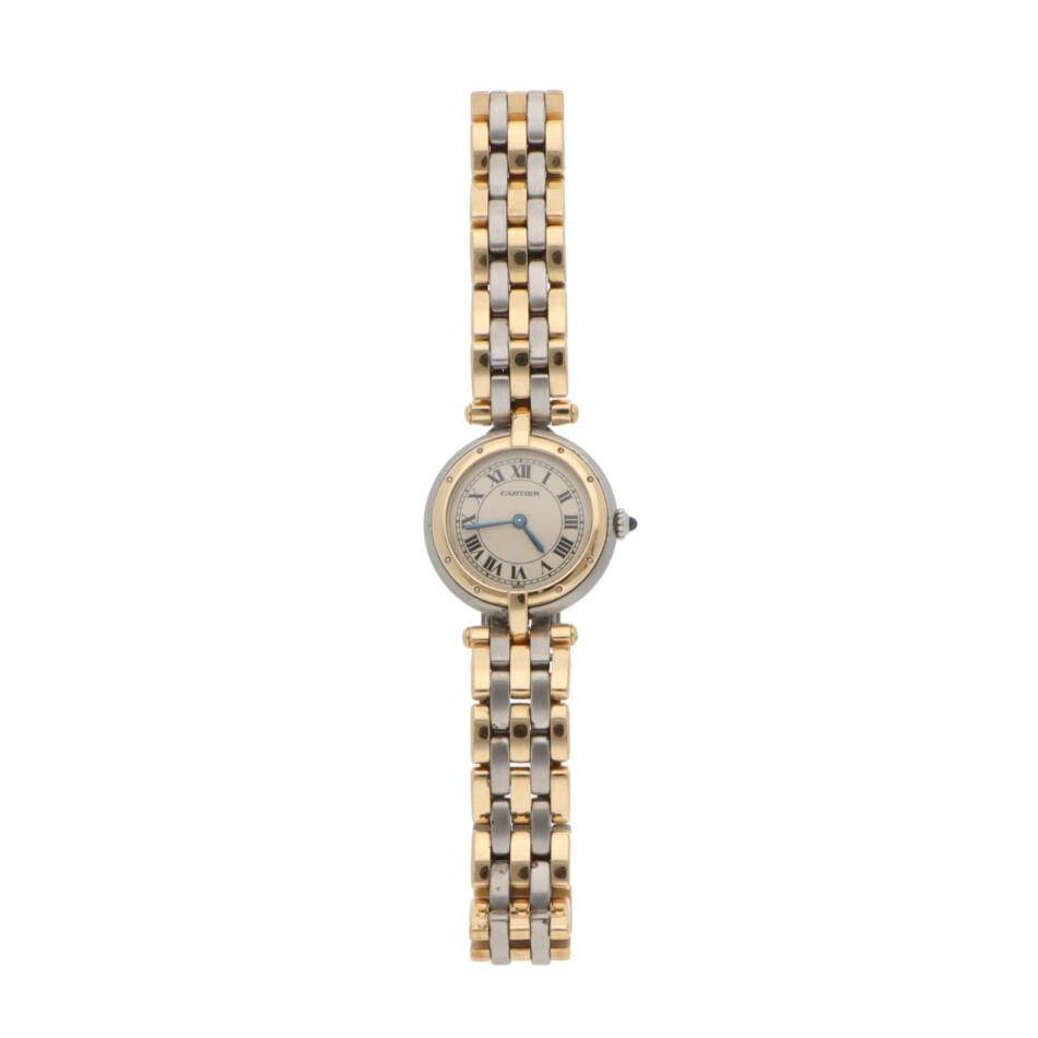 Vintage 24mm Cartier Vendome Steel and 3 row Gold Watch