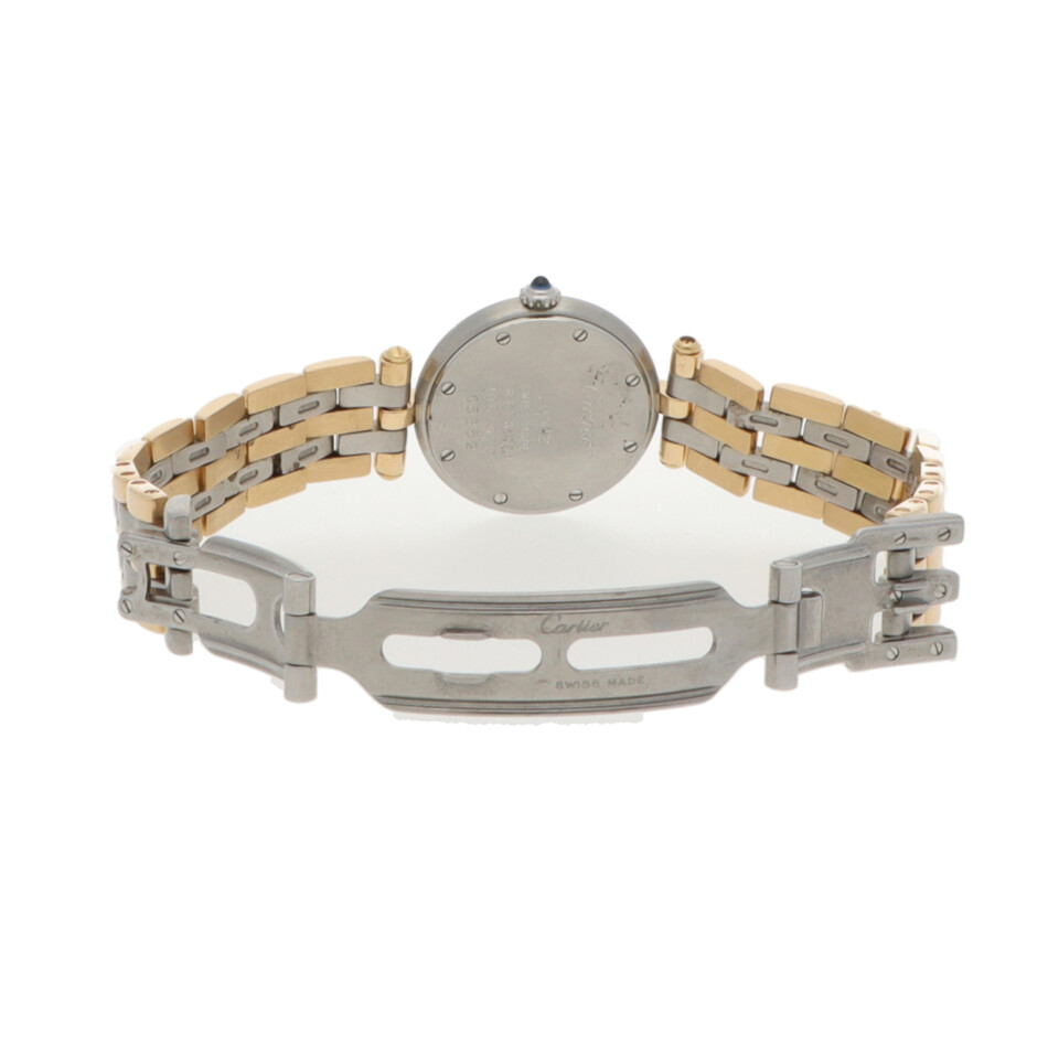 Vintage 24mm Cartier Vendome Steel and 3 row Gold Watch