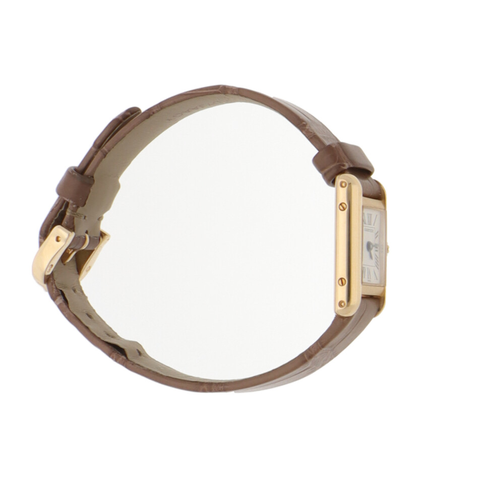 Vintage 16mm Cartier Mini Tank Francaise Gold Watch
