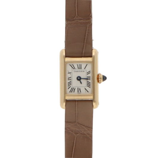 Vintage 16mm Cartier Mini Tank Francaise Gold Watch