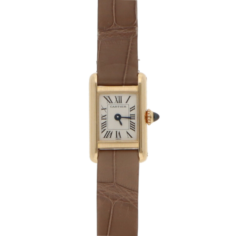 Vintage 16mm Cartier Mini Tank Francaise Gold Watch