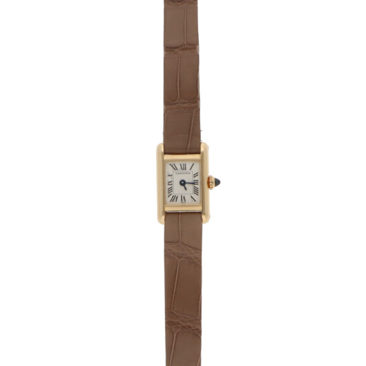 Vintage 16mm Cartier Mini Tank Francaise Gold Watch