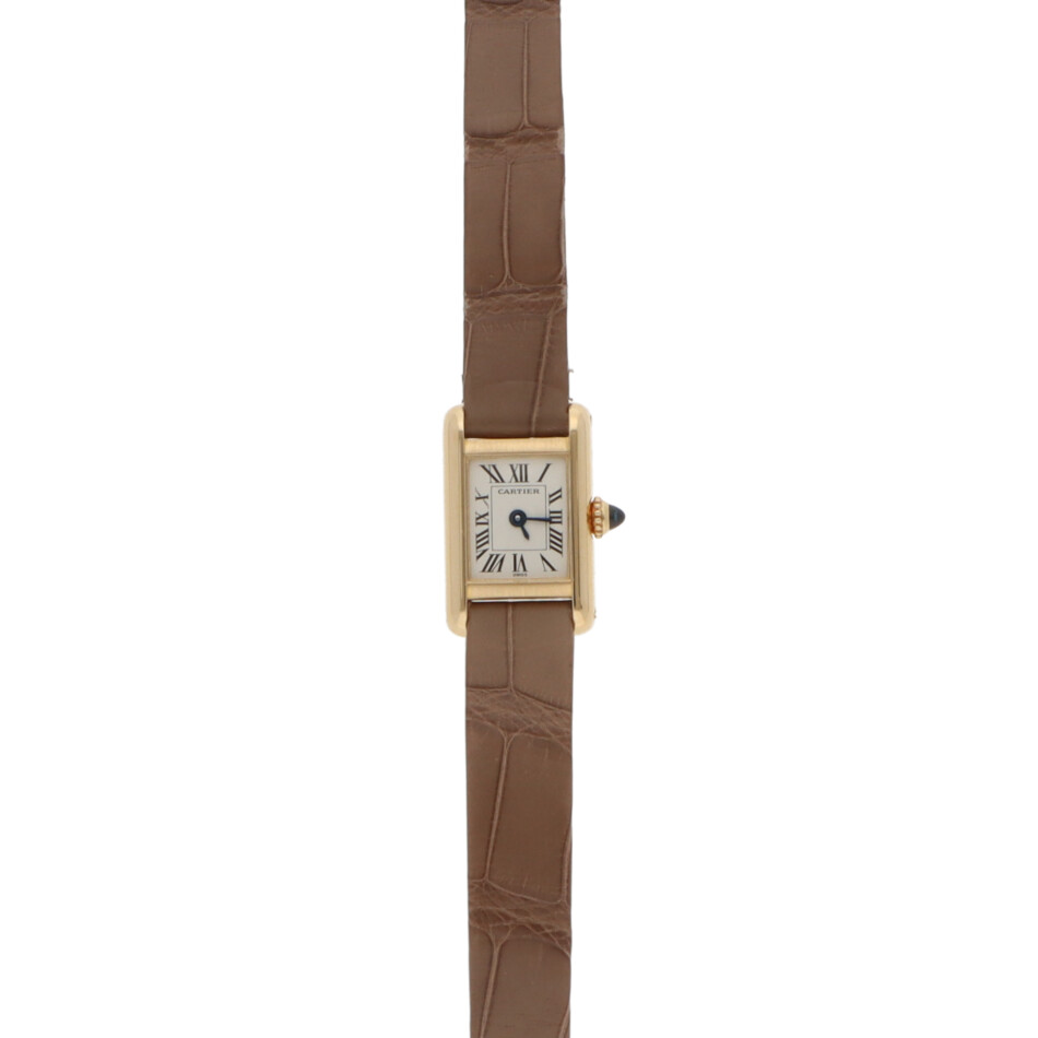 Vintage 16mm Cartier Mini Tank Francaise Gold Watch